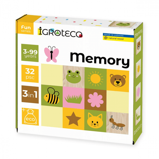 Joc din lemn - Memorie 32 piese - Igroteco - Publisol.ro